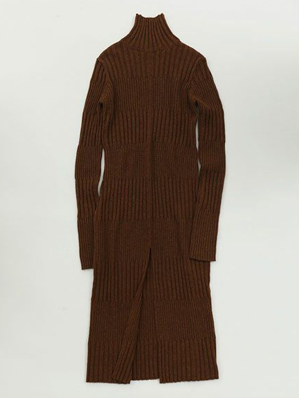 Slit Ribknit Onepiece 