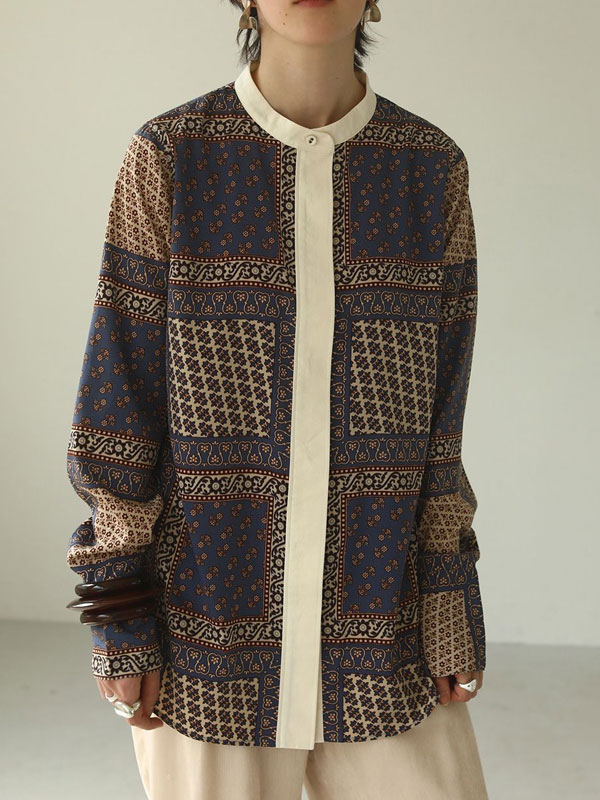 2020 Fall Collection TODAYFUL トゥデイフル 予約 10月中旬頃 Standcollar Paisley Shirts 12020410