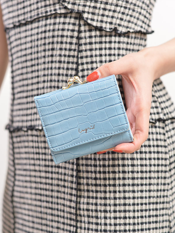 Ungrid アングリッド シャイニースモールクロコ 三つ折りミニ財布 ung-51320