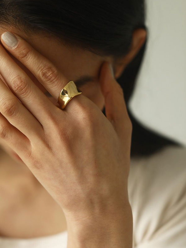 2020 Summer Collection TODAYFUL トゥデイフル Wide Curve Ring (Silver925) 12010944