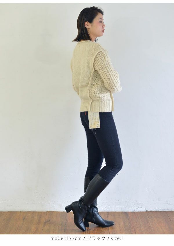 EVOL イーボル スクエアロングブーツ ip9410