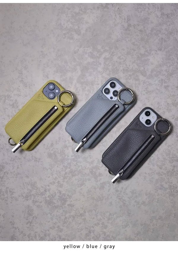  ajew エジュー ajew cadenas zipphone case shoulder【iPhone13シリーズ対応】 ac201900713