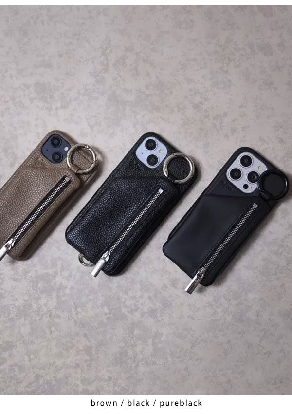  ajew エジュー ajew cadenas zipphone case shoulder【iPhone13シリーズ対応】 ac201900713
