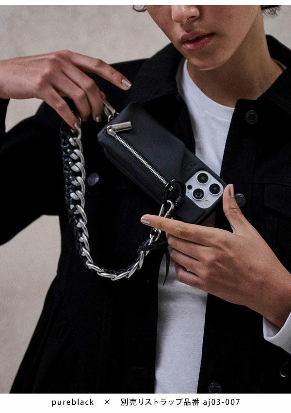  ajew エジュー ajew cadenas zipphone case shoulder【iPhone13シリーズ対応】 ac201900713