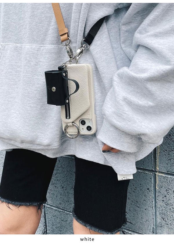  ajew エジュー ajew cadenas zipphone case shoulder【iPhone13シリーズ対応】 ac201900713