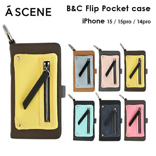 A SCENE エジュー エーシーン B&C Flip Pocket case【iPhoneシリーズ対応】 as02-001