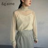 &g'aime アンジェム  袖口スリットシアータートル 988-62100