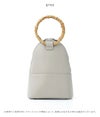 エジューajew通販BambooQleatherbag2月下旬～3月中旬予約バンブーレザーキャンバスバッグレディース本革牛革小物ギフトプレゼントaj01-020