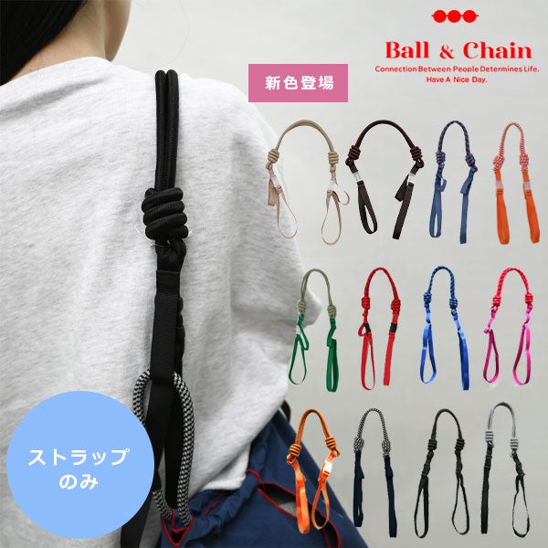 【即納】Ball＆Chainボールアンドチェーン正規品P.STRAPストラップショルダーバッグ用単体エコバッグトートバッグ刺繍ギフト301999sanhideakimihara