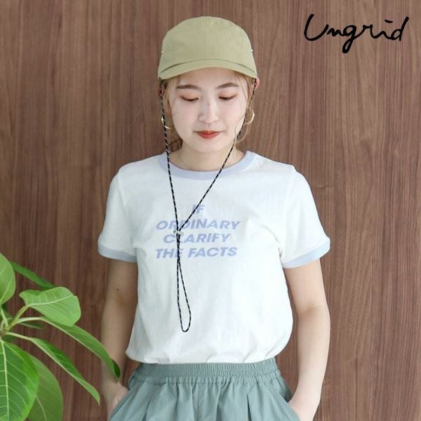 SALE40%OFF】【即納】 アングリッド ungrid トップス LNCロゴショート