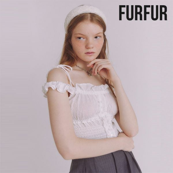 SALE20%OFF】ファーファー FURFUR トップス 25秋冬 フリルキャミ