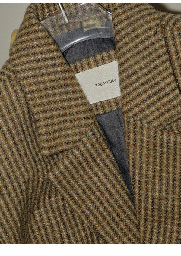 即納】トゥデイフル TODAYFUL 2025prefall アウター Wool100% Check