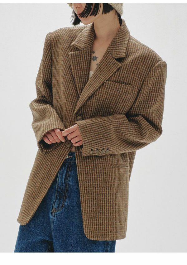 TODAYFUL チェックガウン 即納】トゥデイフル TODAYFUL 2025prefall アウター Wool100% Check