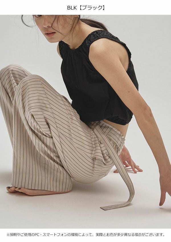 【即納】TODAYFUL2024springsummerトゥデイフルWasherBalloonTanktopワッシャーバルーンタンクトップトップスノースリーブショート丈12420415