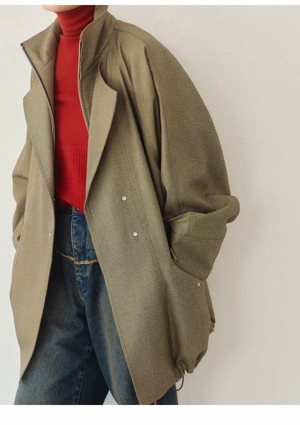 HELLA / FRONT LAYERD MILITARY CO ノベルティ付き SALE40%OFF】【即納】ヘラ Hella 24秋冬 FRONT LAYERD COAT フロント