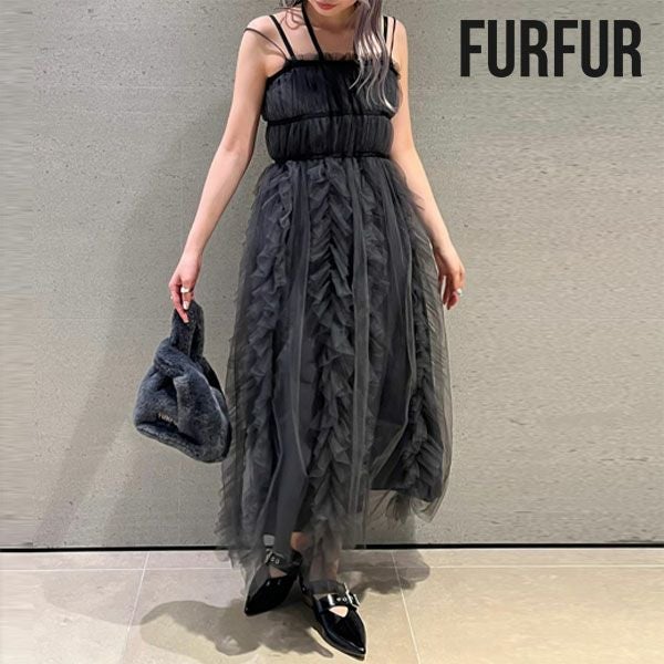 SALE20%OFF】ファーファー FURFUR トップス 25秋冬 フリルキャミ