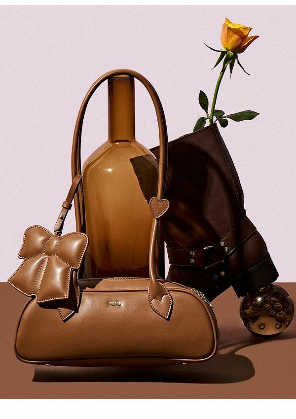 即発送 ジーフォア ボストンバッグ&ハンドバッグ 2点セット 茶色 SALE40%OFF】【即納】 ファーファー FURFUR バッグ ワイドボストン