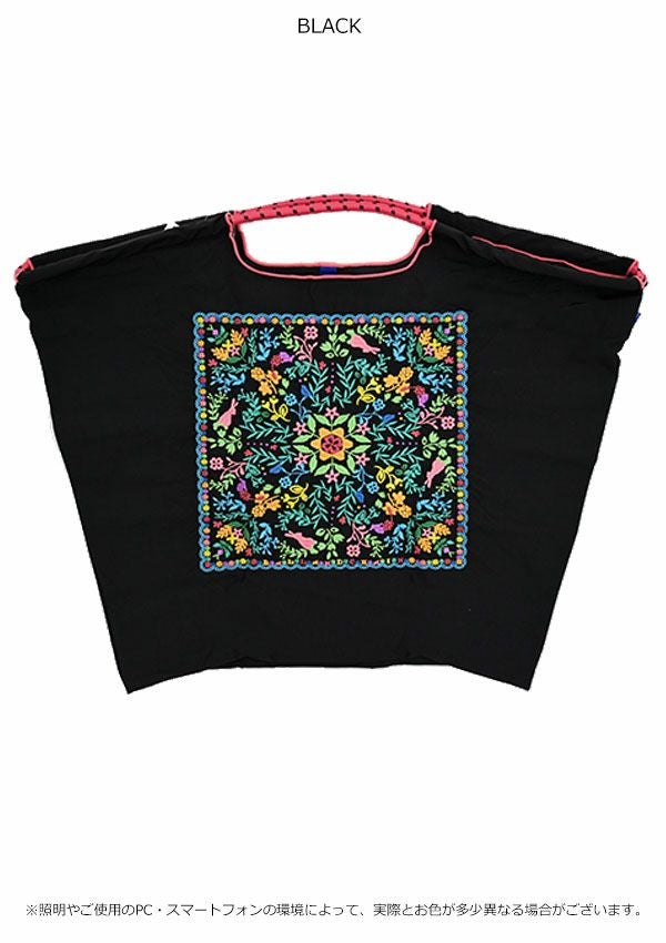 ❤️着物お出かけバンブーbag 気品溢れる大人black linen 豪華刺繍 特別仕様！！オートクチュールレース&高級インド刺繍レース❤︎高級感