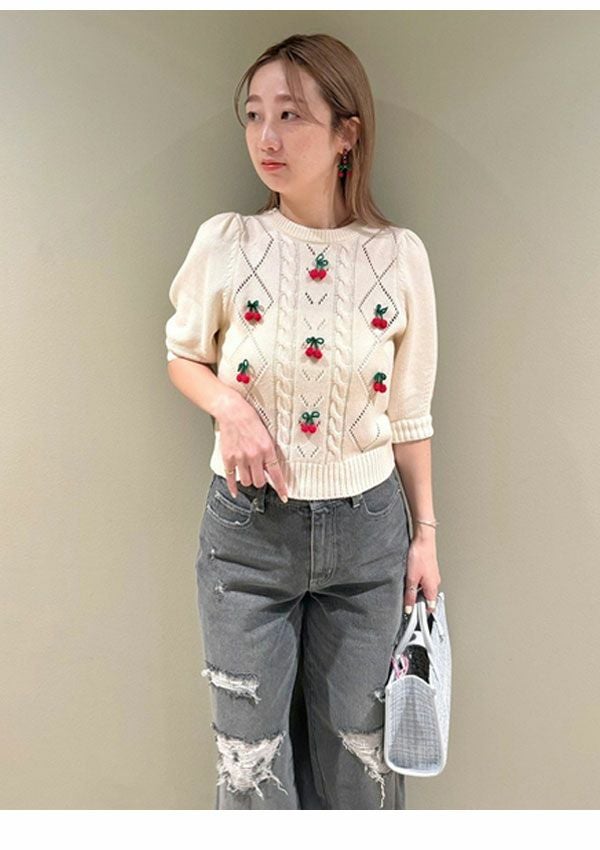 FURFUR / ファーファー 　限定　シアーボウタイニットトップス　グリーン FURFUR（ファーファー） 【SALE50%OFF】 【即納】 トップス 24秋冬
