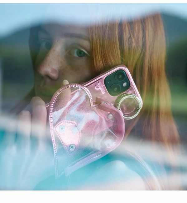 即納】 【iPhone対応】 エジュー ajew PVC heart planet pocket case