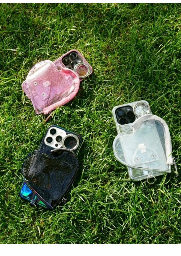 即納】 【iPhone対応】 エジュー ajew PVC heart planet pocket case