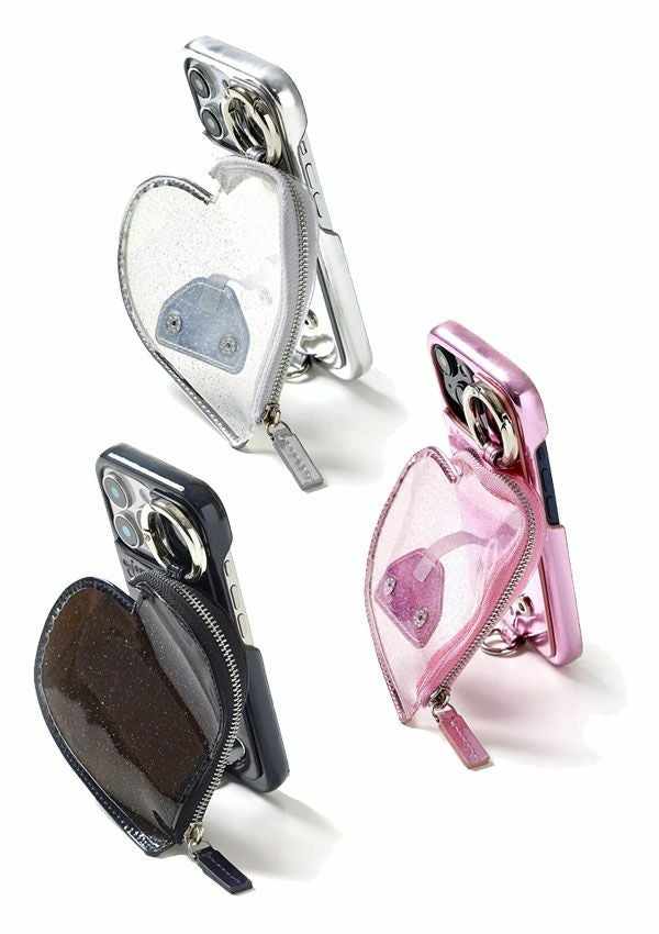 即納】【iPhoneProMax対応】 エジュー ajew PVC heart planet pocket