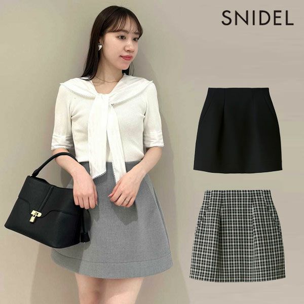 SALE50%OFF】【即納】 スナイデル SNIDEL ボトムス 25春夏 構築スカ