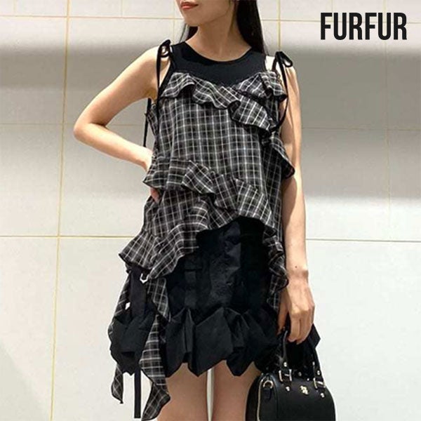 SALE20%OFF】ファーファー FURFUR トップス 25秋冬 フリルキャミ