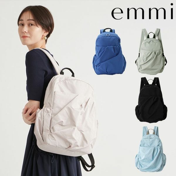 即納】エミ emmi バッグ 25秋冬 eco 撥水ギャザーボディーバックパック