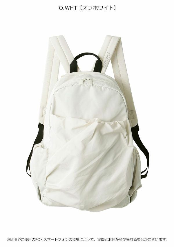 即納】 エミ emmi バッグ eco 撥水ギャザーボディーバックパック 小物
