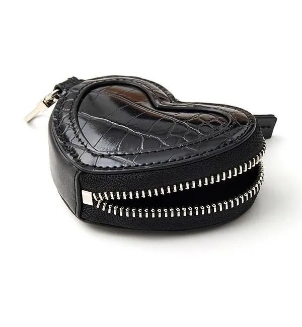 即納】【新色追加】 エジュー ajew croco HEART pouch クロコハート