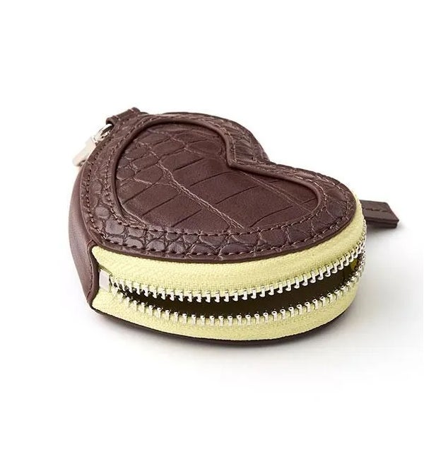即納】【新色追加】 エジュー ajew croco HEART pouch クロコハート