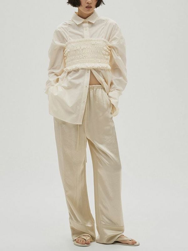 TODAYFUL Boyfriend Cotton Pants 白 38 新品 Boyfriend Cotton Pants/ボーイフレンドコットンパンツ（フルレングス