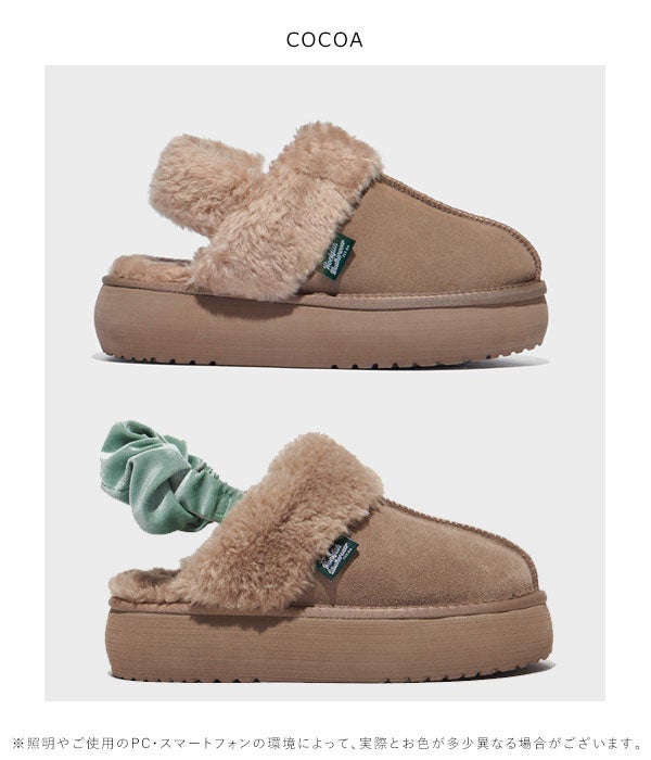ロックフィッシュウェザーウェアーROCKFISHWeatherwear靴CLOUDYFLATFORMFURSLINGBACK9月中旬～10月中旬予約ムートンサボ厚底ギフトrf1shbd3fs003
