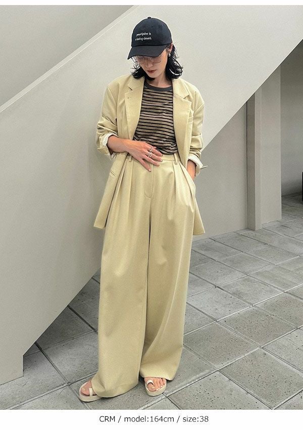 即納】 アンヌーク anuke 2026springsummer ボトムス Doubletuck Wide