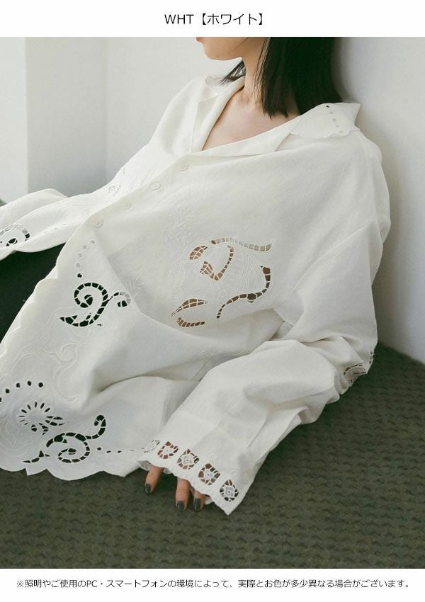 アンヌーク anuke 2026Prefall トップス Cutwork Opencollar Shirts 9