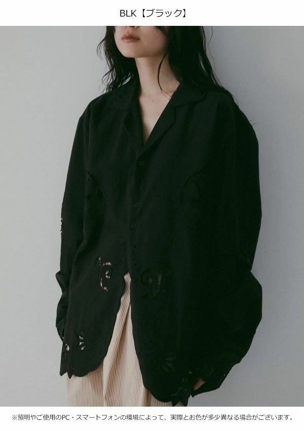 アンヌーク anuke 2026Prefall トップス Cutwork Opencollar Shirts 9