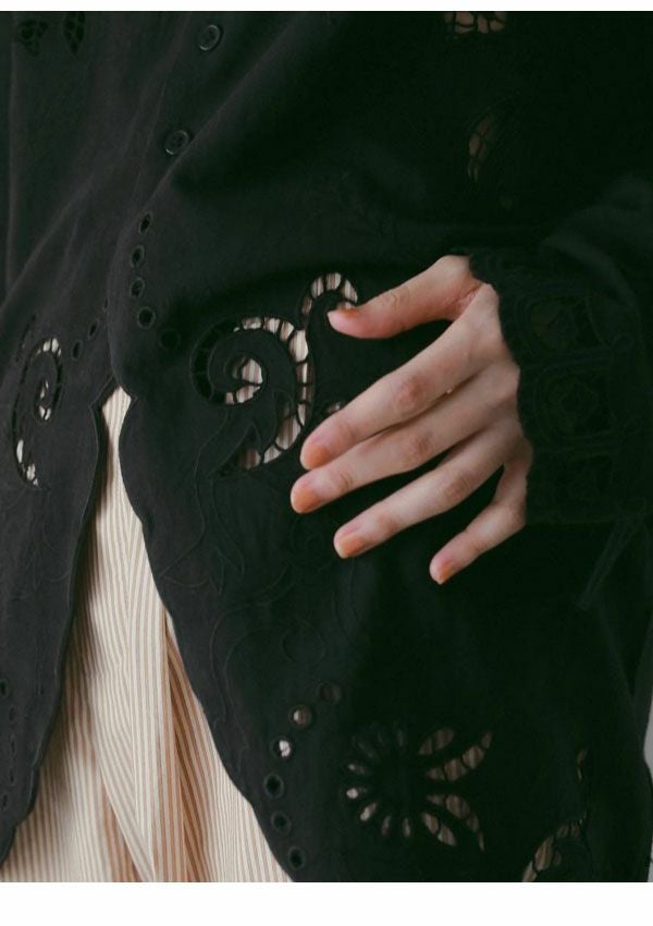 アンヌーク anuke 2026Prefall トップス Cutwork Opencollar Shirts 9