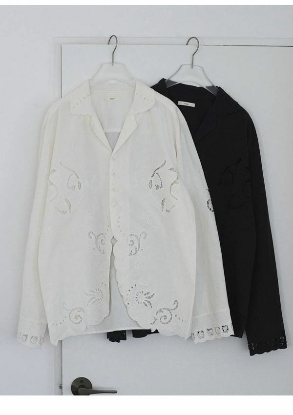 アンヌーク anuke 2026Prefall トップス Cutwork Opencollar Shirts 9 