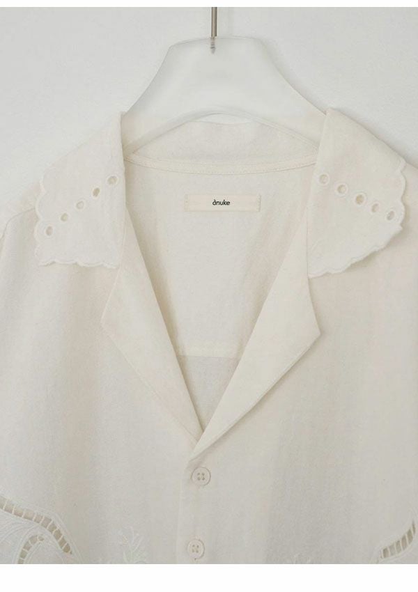 アンヌーク anuke 2026Prefall トップス Cutwork Opencollar Shirts 9 