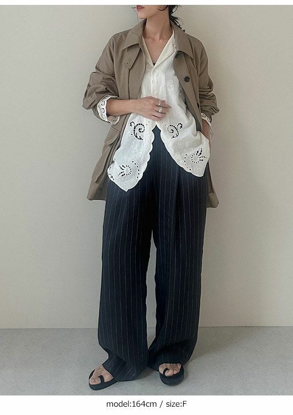 アンヌーク anuke 2026Prefall トップス Cutwork Opencollar Shirts 9