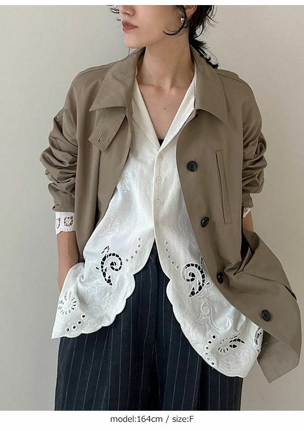 予約販売】アンヌーク anuke 2026Prefall トップス Cutwork Opencollar