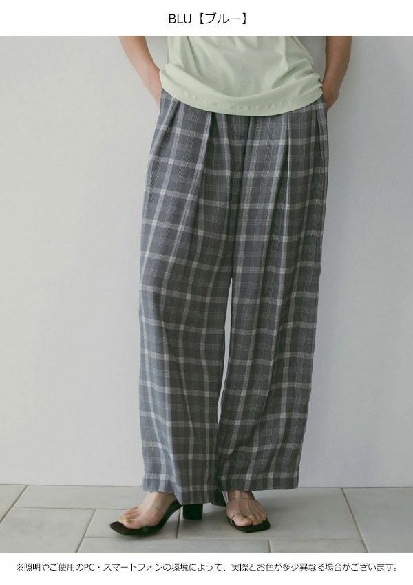即納】 アンヌーク anuke 2026springsummer ボトムス Check Daubletuck