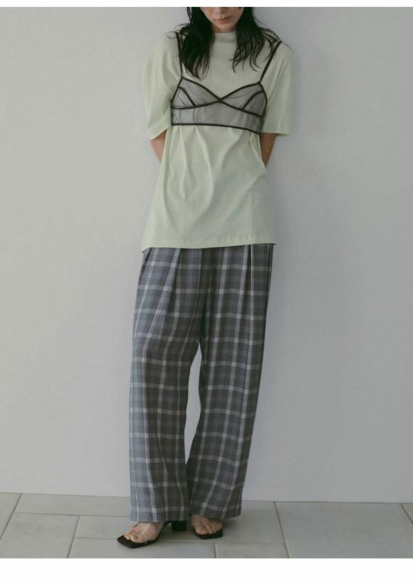 即納】 アンヌーク anuke 2026springsummer ボトムス Check Daubletuck