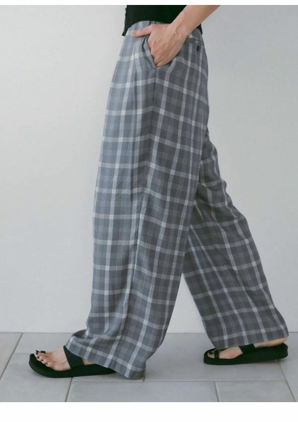 即納】 アンヌーク anuke 2026springsummer ボトムス Check Daubletuck