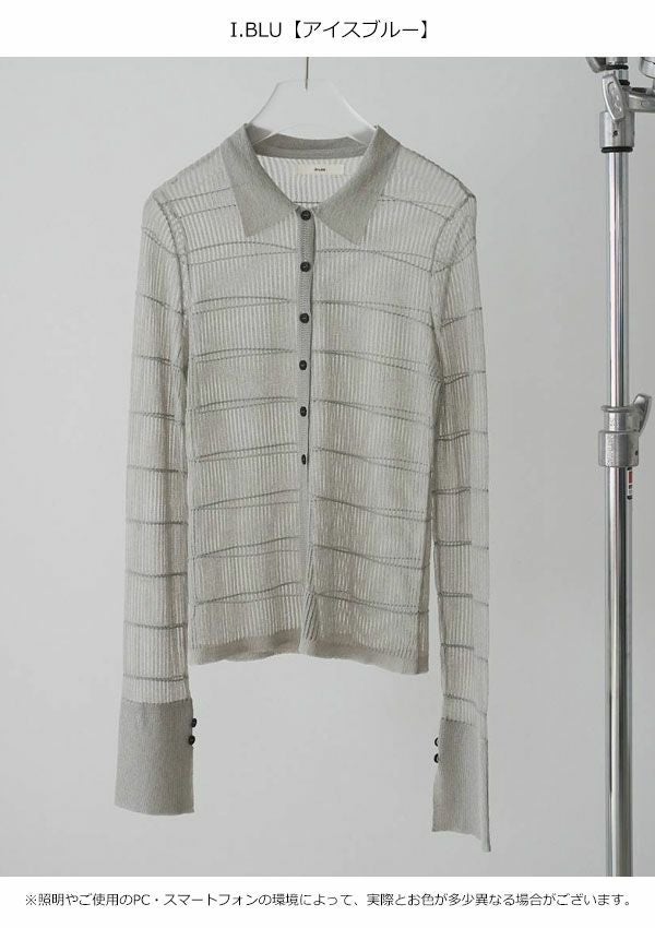即納】 アンヌーク anuke 2026springsummer トップス Sheerborder Knit