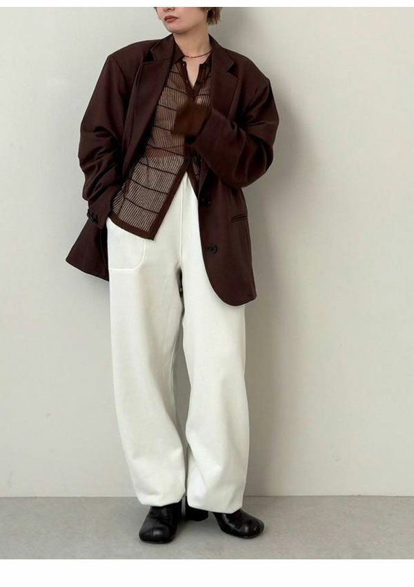 anuke＊トップス anuke（アンヌーク） 即日発送/anuke Sheerborder Knit Shirts