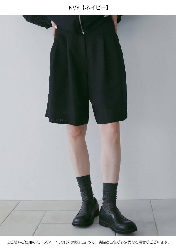 即納】 アンヌーク anuke 2026springsummer ボトムス Tuck Half Pants