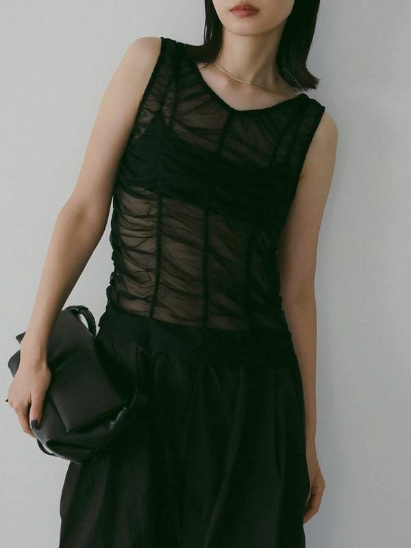 即納】アンヌーク anuke 2026springsummer トップス Cut Lace Tanktop
