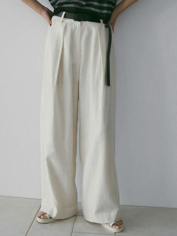 即納】 アンヌーク anuke 2026SpringSummer ボトムス Sheer Tuck Pants